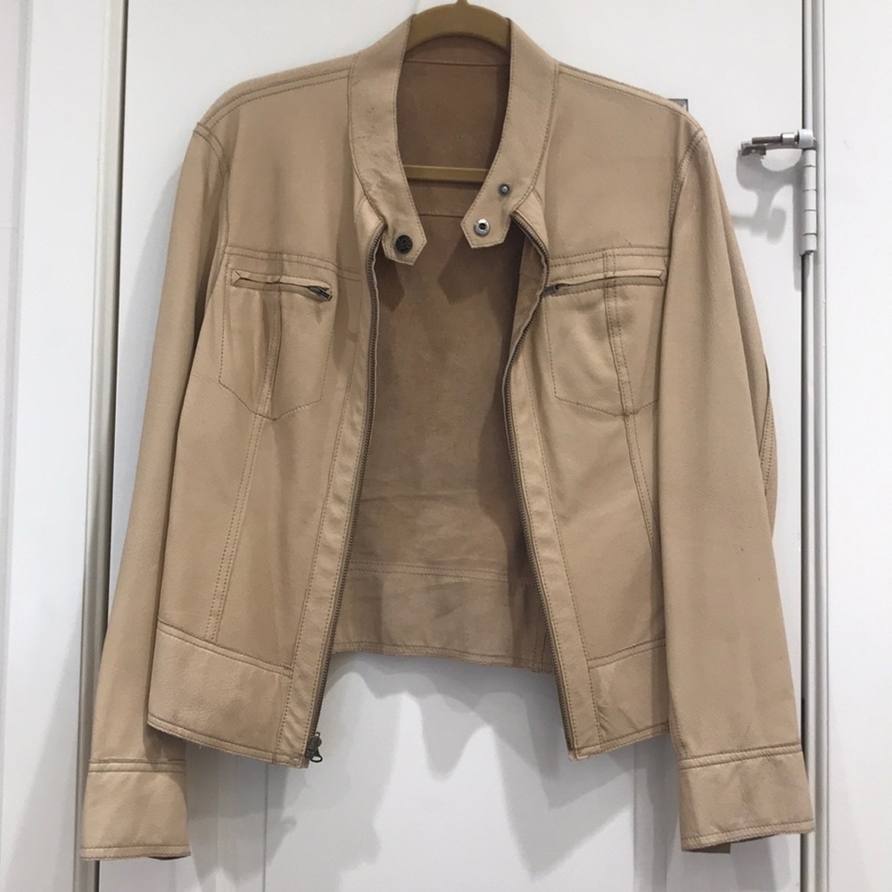 Reversible Leather and Suede Jacket by June